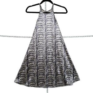 Storia NWT MED Light Purple Snakeskin Halter A-Line Statement Dress